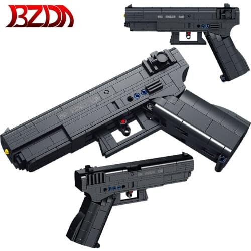 SEMBO WW2 German Military Gun G18 Pistol Technik Building Blocks MOC PUBG Automatic Pistols Shooting Game Bricks Toys For Boys