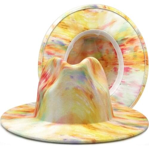 Fedoras panama hat unisex hat felt cap fedoras multicolor fedoras hat party hat church top brim hat for women and men Derby cap