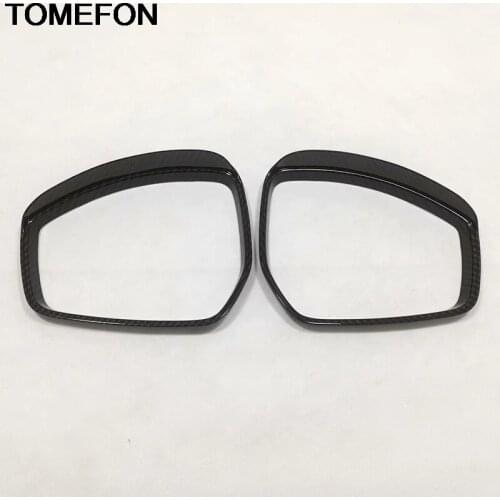 TOMEFON For Jaguar F-PACE 2016-2018 Door Rearview Mirror Rain Snow Shield Sun Visor Shade Cover Trim Exterior Accessories ABS