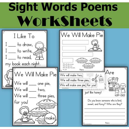 Children Learning English Grade 1 Sight Words Alphabet Poems Simple Sentences Training Practice Book early education for kids