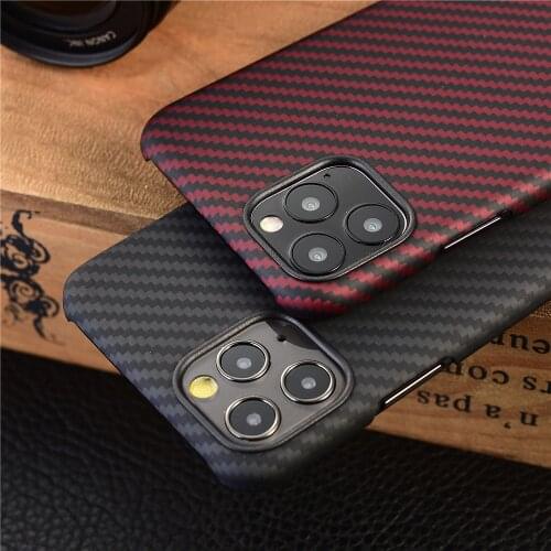 Aramid fiber Back Cover For apple iphone 11 pro max XS XR X 12 mini Protective Case carbon Cases and covers bumper