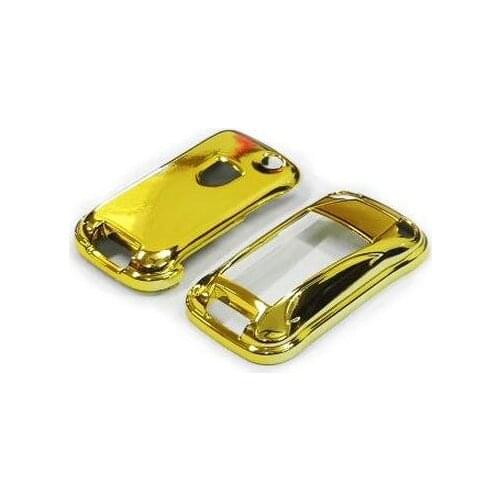 GOLD CHROME Hard Plastic Remote Flip Key Protection Case For Porsche Cayenne Turbo S GTS V6 V8