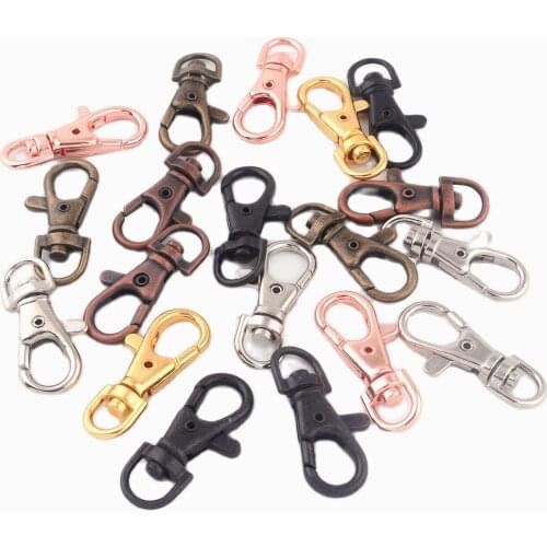 10pcs Metal Swivel Trigger Lobster Clasps Clip Snap Hook Key Chain Ring Lanyard Craft Bag Parts Pick Outdoor DIY Bag Jewelry
