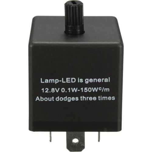 12V 3 Pin LED Adjustable Car Flasher Flash Relay For Turn Signal Light Indicator