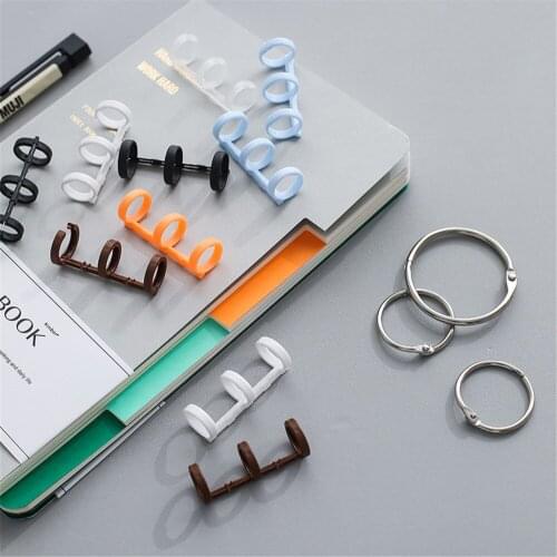 2pcs Plastic Book Binder 3 Rings Loose Leaf Circle Rings DIY Albums Binder Hoops Notebook Binding Circles School Office Supplies