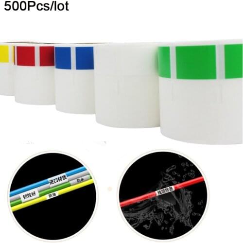 500Pcs Wrap Around Self AdhesiveLabel Wire Ethernet Network Electrical Cable Labels Cord Tag Marker Print Stickers Organizer