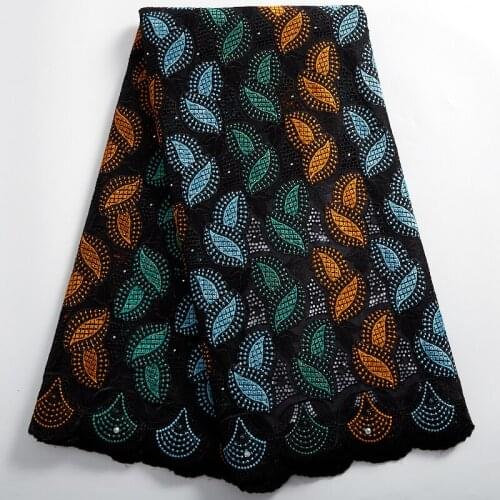 Zhenguiru African Lace Fabric 2021 New High Quality Cotton Lace Fabric Embroidered Cotton Fabrics Nigerian For Women Dress A2404