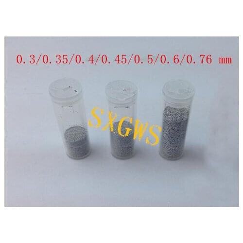 Free shipping!! 7 pcs/lot 25K leaded solder balls 0.3/0.35/0.4/0.45/0.5/0.6/0.76 mm tin balls for bga reballing