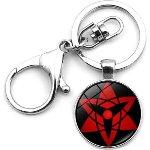 Uchiha Clan Rinnegan Eye Anime Keychain Metal Lobster Buckle Jewelry Charms Sharingan Eye Car Key Holder Key Rings Key Chain