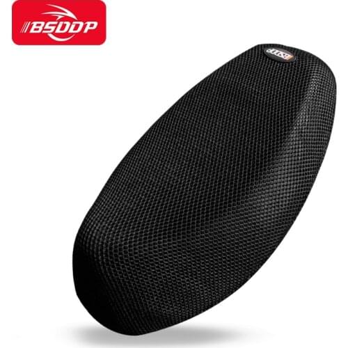 BSDDP Motorcycle Seat Cushion Cover Cushion Net Breathable 3D Mesh Fabric for Motocross Electric Bike Universal S/M/L/XL Size