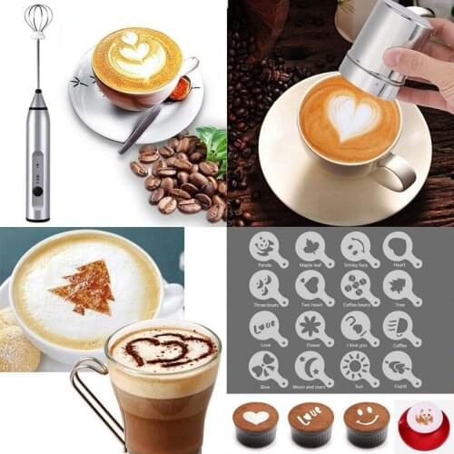Electric Milk Frother Handheld Milk Foamer USB Rechargeable Coffee Frother 3 Speeds Milk Whisk for Coffee, Cappuccino