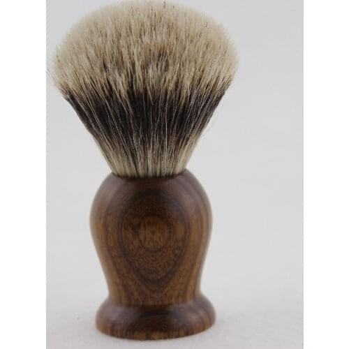 FS-#PUP20-EW10, Higher Pure badger Shaving Brush with Natural Ebony Handle, Knot size 20mm+FREE STAND+FREE SHIPPING