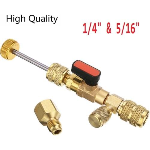 HVAC AC Valve Core Remover Dual Size 5/16" & 1/4" Port Installer Tool