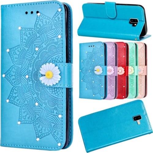 Leather Flip Wallet Case For Samsung Galaxy J6 Plus 2018 SM-J610FN/DS Cases Cover for Samsung J6 Prime J610 Phone Bags J6Plus