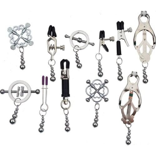 Round Nipple Spring splint Weight Bondage Gear Metal Clips For Nipples Adult Games Sex Toy For Women Nipple stimulation Sex shop
