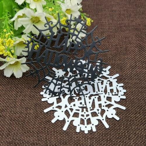 Happy Halloween Metal Cutting Dies Stencils For DIY Scrapbooking Decorative Embossing Handcraft Die Cutting Template