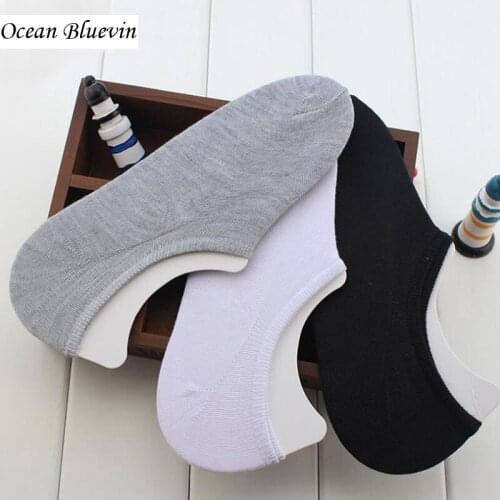 5 Pairs Hot Black Gray Boat Socks Fashion Hot Sale Spring Summer Style Quality Cotton Sock Slippers For Men Women Good Quality