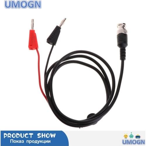 Newest BNC Q9 To Dual 4mm Stackable Banana Plug with Socket Test Leads Probe Cable 100CM
