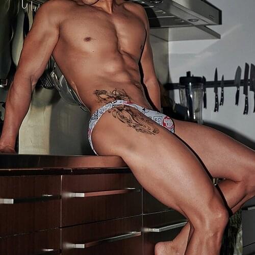 New Arrivals ADANNU Brand Sexy Briefs Men Underwear Ice Silk High Quality Panties Men Underpants Breathable Comfortable