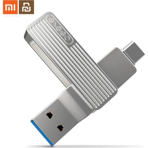 Original xiaomi Type-C USB 3.1 dual interface mobile phone U disk 120MB / SM1 360 rotating aluminum alloy material smart APP