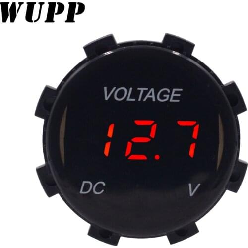 Professional Black 12 V-24 V DC LED Digital Display Auto Car Motorcycle voltmeter Metro Waterproof Voltmeter Socket dfdf