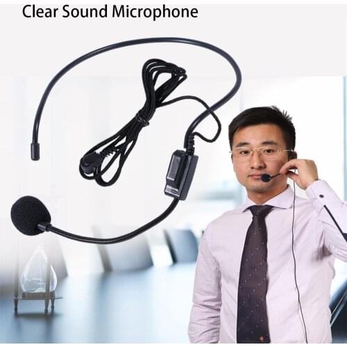 Professional First Vocal Wired Headset Microphone microfono For Voice Amplifier Speaker with 3.5mm Jack