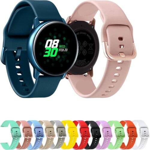 18mm 20mm 22mm Silicone Band for Samsung Galaxy Watch Active 2 Active 3 Gear S2 Watchband Bracelet Strap for Huami Amazfit bip