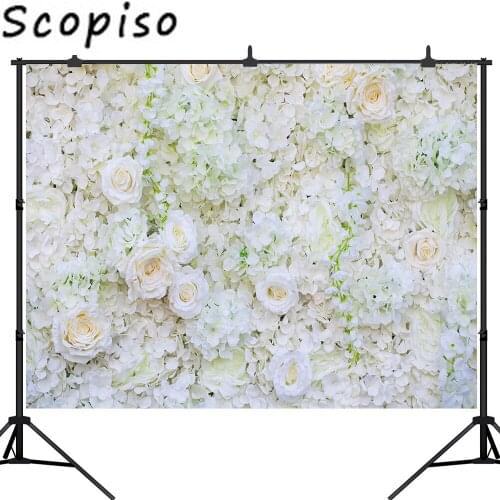 Scopiso white flower flowers wedding wall baby child background photo studio props photography background