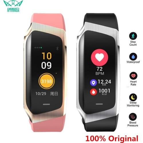 AMYNIKEER E18 Smart Bracelet Heart Rate Monitor Fitness Tracker IP67 Waterproof Sports Watch for Android and IOS Smart Watch Men