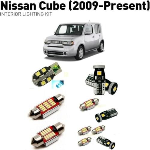 Led interior lights For Nissan cube 2009+ 7pc Led Lights For Cars lighting kit automotive bulbs Canbus