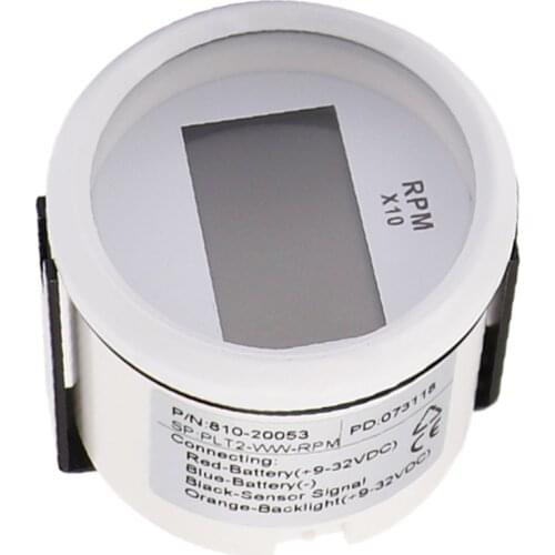 52 m RPM Boat Tachometer With Hourmeter for Car Marine Auto Generator Outboard Motor Rev Counter Tacho Meter 12V/24V RPM Meter