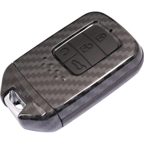 Car styling Remote smart keychain Car interior decoration Carbon fiber key protection case For HONDA Jade XRV CIVIC Spirior CRV