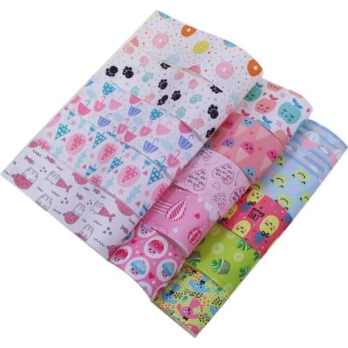 15 designs available!!! 25/38/50mm heat transfer cute cartoon printed grosgrain ribbon,50 yards/lot