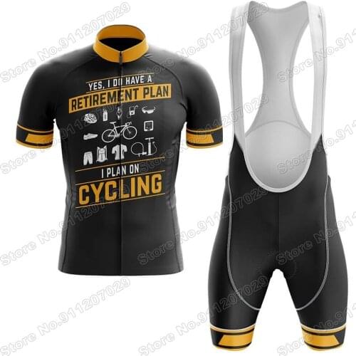 2021 Retirement Plan V3 Cycling Jersey Set Summer Bicycle Clothing Road Bike Shirts Suit Bicycle Bib Shorts MTB Wear Maillot