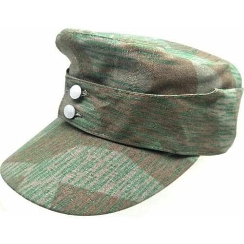 WW2 WWII GERMAN ARMY SPLINTER CAMO HAT FIELD MILITARY CAP CLASSICAL REPRO HIGH QUALITY World military Store