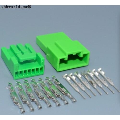 Worldgolden 7 Pin 1.2mm series automotive instrument wiring harness plug green car connector with terminal DJ7071A-1.2-11/21 7P