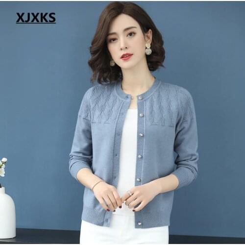 Женские трикотажные кардиганы XJXKS China At AliExpress