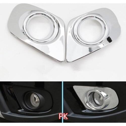 YAQUICKA 1 Pair Auto Car Front Fog Light Lamp Trim Cover Car-styling Fit For Dodge Journey 2013 2014 2015 Chrome Garnish Covers