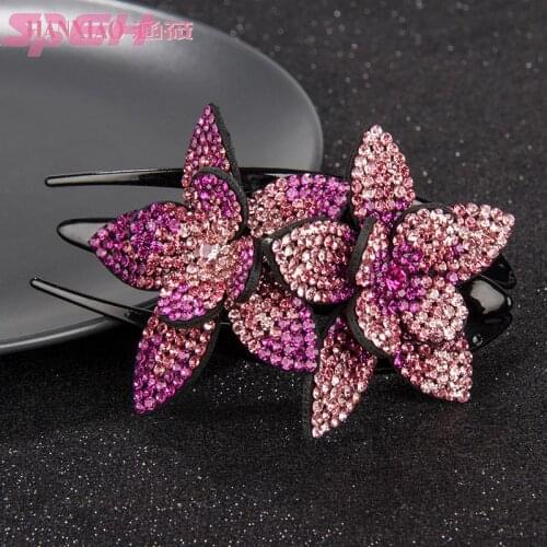 Duck mouth clip grab clip flower Korean elegant updo large three-tooth grab adult hair card hair ornament