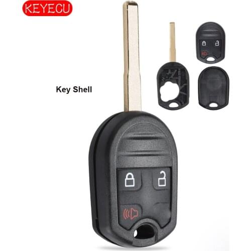 Keyecu Replacement Keyless Remote Key Shell Fob 3 Button for Ford Escape C-Max Focus Fiesta Transit Transit Connect