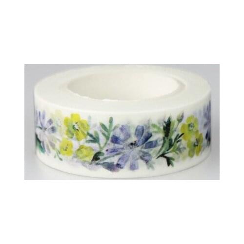 1.5cm Cute chrysanthemum Adhesive Tape for Scrapbooking DIY Craft Sticky Deco Masking Japanese Paper Washi Tape
