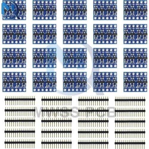 20Pcs 4 Channel IIC I2C Logic Level Converter Bi-Directional Module Interface 5V To 3.3V Transformation With Pins For Arduino