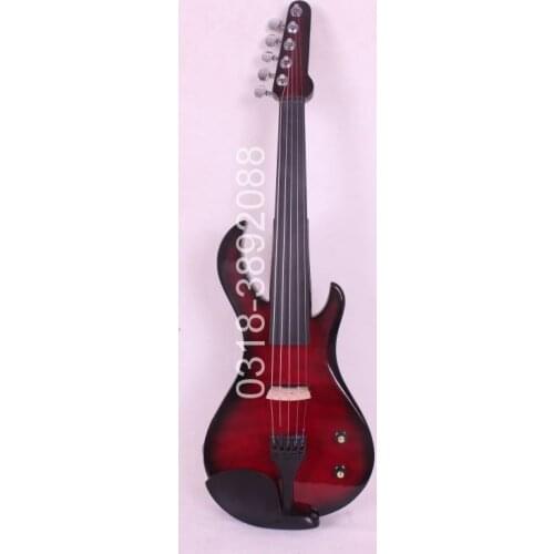 5 string Violin Electric Silent Nice Sound Solid wood White Blue Black 4/4 6.5 jack