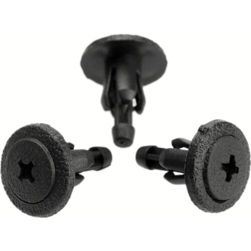 50Pcs 6mm Dia Hole Car Push Type Plastic Rivet Trim Panel Fastener Clips Black Fastener Plastic Clips for Toyota Automobile Part
