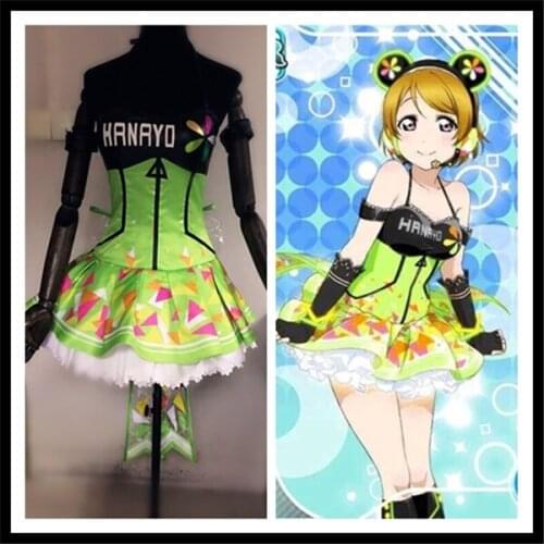 Anime cosplay Love live Koizumi hanayo cyber game awakening shinning dress LED cosplay costume A