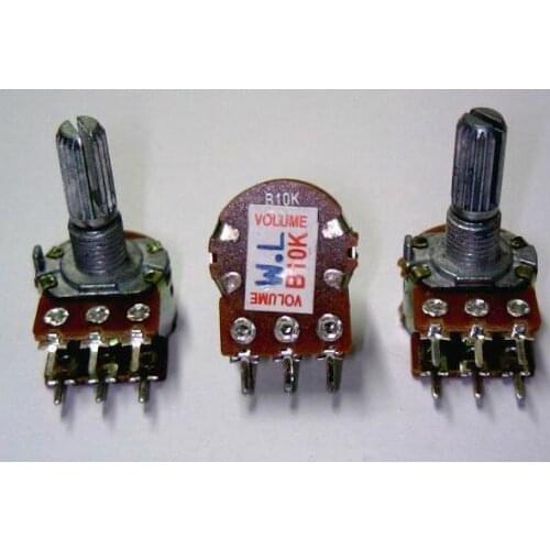 Free Shipping! 10pc Double potentiometer WH148-1B 1K 5k 10K 20K 50K 100K 500k 1M