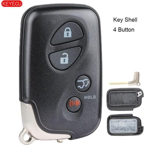KEYECU Remote Key Shell Case 4B With SUV Trunk Button for Lexus RX350 RX450 LX570 HYQ14ACX