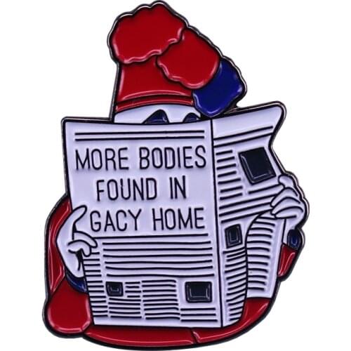 John Wayne Gacy as Pogo the clown Brooch illinois serial killer pin horror decor