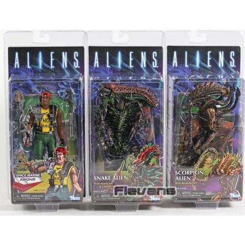 NECA Aliens Space Snake Alien Scorpion Alien Marine Apone 7" PVC Action Figure Collectible Model AVP Toy