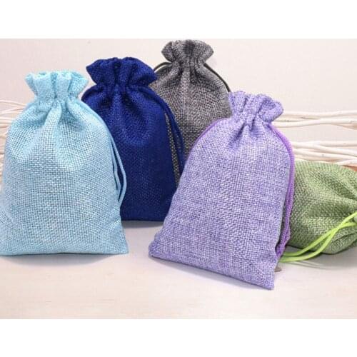 Hot Selling Linen Empty Bag Drawstring Bag Small Jewelry Bag Storage Bag Mosquito Repellent Chinese Medicine Bag Sachet Bead Bag